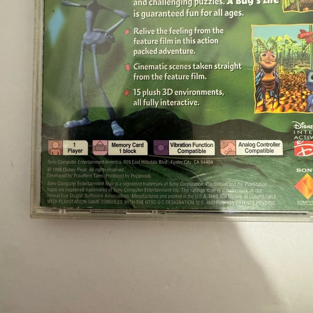 A Bug's Life (Sony PlayStation 1, 1998) PS1 Complete With Manual -